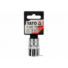 Головка торцева Spline YATO 1/2" M18 x 38 мм CrV [Блістер]