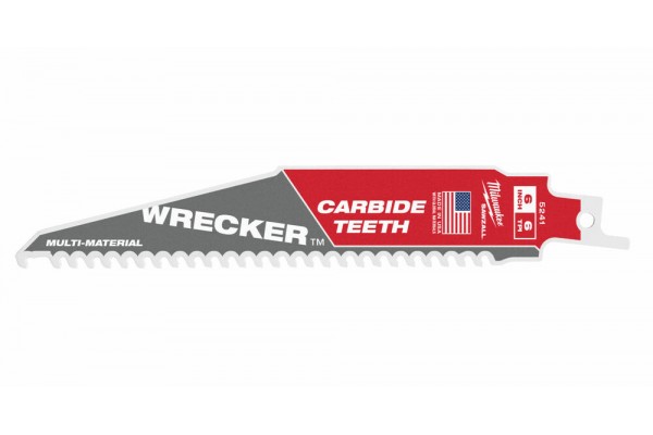 Полотно для шабельної пили Milwaukee Wrecker Carbide 150мм (48005241) Полотно для шабельної пили Milwaukee Wrecker Carbide 150мм (48005241)