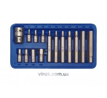 Набір насадок викруткових VOREL 1/2" HEX H4-12 15 шт