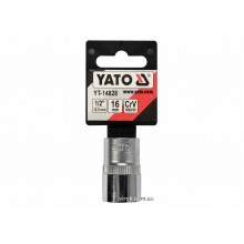 Головка торцева Spline YATO 1/2" M16 x 38 мм CrV [Блістер]