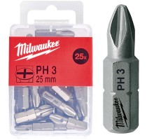 Біта MILWAUKEE, PH3, 25мм, (25шт)