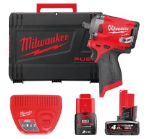 Гайкокрут акумуляторний 1/2\" MILWAUKEE, M12 FIWF12-422X, 339 Нм, (+ заряд.пристрій, 2 акум., HD кейс