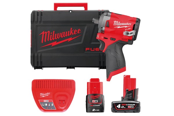 Гайкокрут акумуляторний 1/2\" MILWAUKEE, M12 FIWF12-422X, 339 Нм, (+ заряд.пристрій, 2 акум., HD кейс