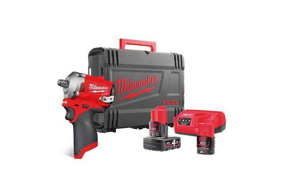 Гайкокрут акумуляторний 1/2\" MILWAUKEE, M12 FIWF12-422X, 339 Нм, (+ заряд.пристрій, 2 акум., HD кейс