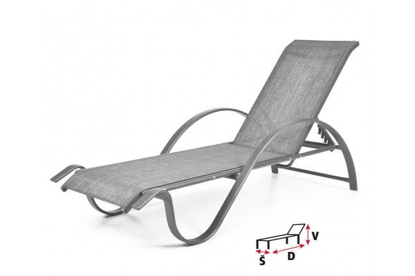 Шезлонг алюмінієвий HECHT SOFIA LOUNGER