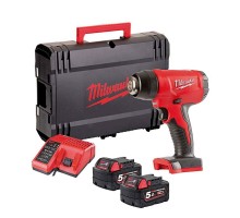 Термоповітродувка   акумуляторна MILWAUKEE, M18 BHG-502C (+ заряд.пристрій, 2 акум.Х 5Аг, кейс)