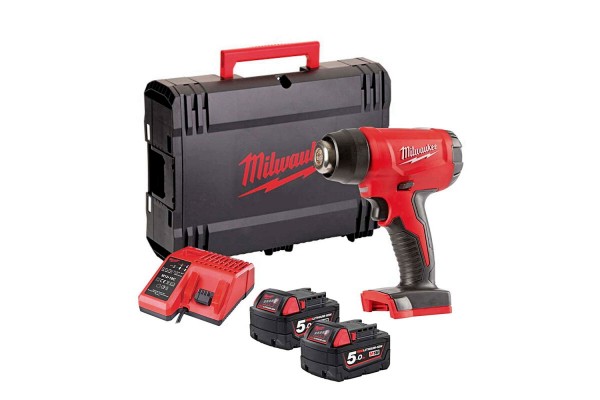 Термоповітродувка акумуляторна MILWAUKEE, M18 BHG-502C (+ заряд.пристрій, 2 акум.Х 5Аг, кейс) Термоповітродувка акумуляторна MILWAUKEE, M18 BHG-502C (+ заряд.пристрій, 2 акум.Х 5Аг, кейс)