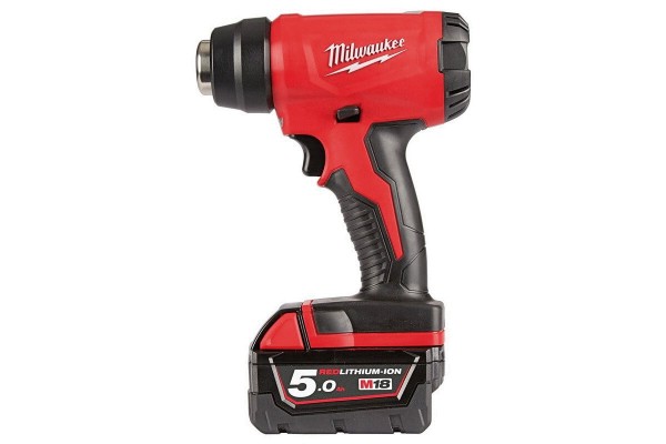 Термоповітродувка акумуляторна MILWAUKEE, M18 BHG-502C (+ заряд.пристрій, 2 акум.Х 5Аг, кейс) Термоповітродувка акумуляторна MILWAUKEE, M18 BHG-502C (+ заряд.пристрій, 2 акум.Х 5Аг, кейс)