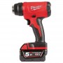 Термоповітродувка акумуляторна MILWAUKEE, M18 BHG-502C (+ заряд.пристрій, 2 акум.Х 5Аг, кейс)