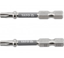 Насадка викруткова YATO; "TORX" T25 х 50 мм. шпиндель 6-гран- 1/4", покрита нікелем, 2 шт.[10]