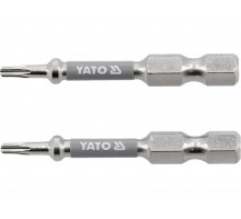 Насадка викруткова YATO; "TORX" T8 х 50 мм. шпиндель 6-гран- 1/4", покрита нікелем, 2 шт.[10]