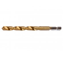 Свердло по металу з шестигранним хвостовиком 1/4" YATO HSS-TiN 9 х 125/81 мм