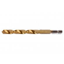 Свердло по металу з шестигранним хвостовиком 1/4" YATO HSS-TiN 9 х 125/81 мм