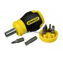 Викрутка STANLEY "Multibit Stubby" з насадками 6 шт