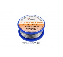 Припій Sn60-Pb40 дротяний на котушці VOREL 1.5 мм 100 г