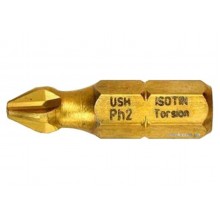 Насадка викруткова з титановим покриттям USH 1/4" PHILIPS PH3 x 25 мм 10 шт