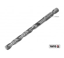 Свердло по металу YATO 6 x 93/57 мм HEX-1/4" HSS 6542 для нержавіючої конструктивної легованої сталі