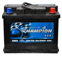 Автомобільний акумулятор Champion 6 CT-60-R Euro, Black, 60 Aг, 12 В (CHB60-0)