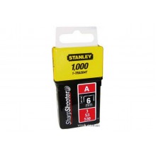 Скоби для степлера STANLEY "Light Duty" "А" 6 мм 1000 шт