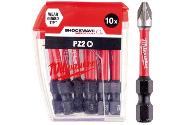 Біта SHOCKWAVE MILWAUKEE, PZ2, 50мм, (10шт)