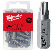 Біта SHOCKWAVE MILWAUKEE, TX10, 25мм, (25шт)