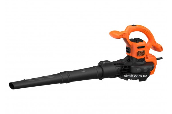 Порохотяг садовий з подрібнювачем мережевий Black+Decker 2.6 кВт 40 л 11.7 м³/хв 2 сопла