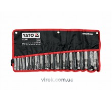 Пробійники отворів для шкіри YATO 2-22 мм 15 шт