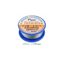 Припій Sn60-Pb40 дротяний на котушці VOREL 1 мм 100 г
