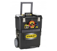 Ящик для інструментів на колесах пластиковий STANLEY "Mobile Work Center 2 in 1" 47.3 x 30.2 x 62.7 см з органайзерами