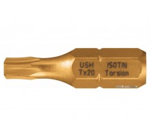 Насадка викруткова з титановим покриттям USH 1/4" TORX T15 х 25 мм 10 шт