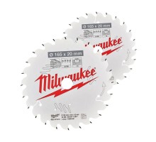 Набір дисків для дискової пили MILWAUKEE 165X20X40T/40T (2 ШТ.) - MILWAUKEE 4932492433