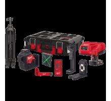 Нівелір лазерний 3D акумуляторний MILWAUKEE, M12 3PLKIT-401P (+зар. прист.,1акум.Х4Аг, кейс PACKOUT)