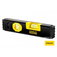 Рівень STANLEY "Classic Box Level TORPEDO" 23 см 2 капсули алюмінієвий корпус з магнітами