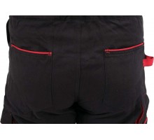 Комбінезон робочий COMFY YATO розмір XL, чорно-червоний, 9 кишень, 100% бавовна
