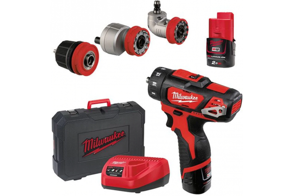 Дриль-шуруповерт акумуляторний Milwaukee M12 BDDXKIT-202C (4933447836)