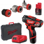 Дриль-шуруповерт акумуляторний Milwaukee M12 BDDXKIT-202C (4933447836)