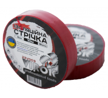 Стрічка ізоляційна VIROK : 15мм х 10 м (18мкм) ЧЕРВОНА [15/240]