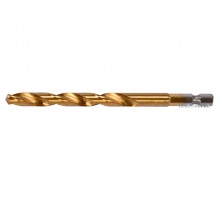Свердло по металу з шестигранним хвостовиком 1/4" YATO HSS-TiN 8 х 117/75 мм