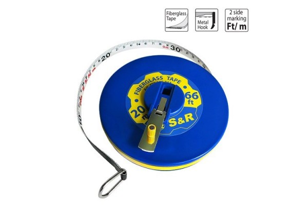 Рулетка S & R Fiberglass Tape 20 м х 13 мм 422920013