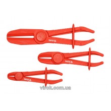 Затискачі для патрубків з фіксаторами YATO 1/4"-3/4" 1/2"-5/4" 3/4"-9/4" 3 шт