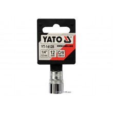 Головка торцева шестигранна YATO 1/4" М12 CrV [Блістер]