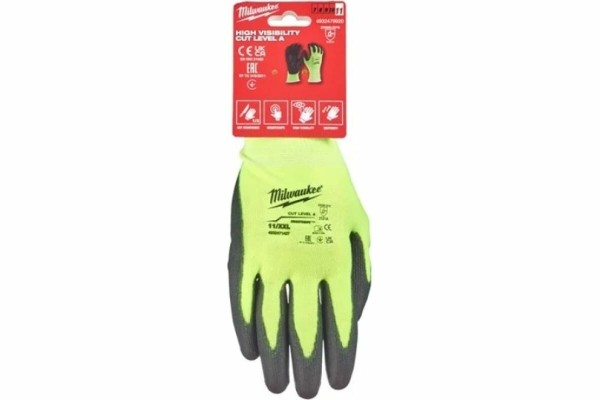 Сигнальні рукавички з опором до порізів 1 рівня Milwaukee 11/XXL (4932479920) Сигнальні рукавички з опором до порізів 1 рівня Milwaukee 11/XXL (4932479920)