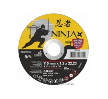 Диск відрізний по металу та нержавіючій сталі NINJA ТМ "VIROK" Ø=115х22.23 мм t=1.2 мм