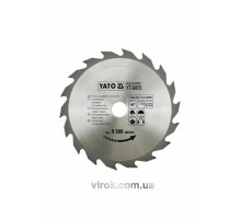 Диск пиляльний по дереву YATO 160 х 20 х 2.8 х 2 мм 18 зубців R.P.M до 9500 1/хв