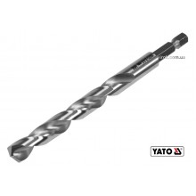 Свердло по металу YATO 9.5 x 125/81 мм HEX-1/4" HSS 6542 для нержавіючої конструктивної легованої сталі