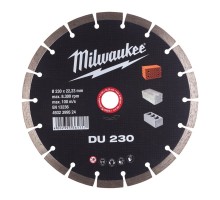 Диск алмазний для бетону, каменю, цегли MILWAUKEE DU 230, 230мм