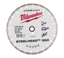 Диск алмазний Steelhead 350 MILWAUKEE, діаметр 350мм, по металу