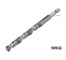 Свердло по металу YATO 9 x 125/81 мм HEX-1/4" HSS 6542 для нержавіючої конструктивної легованої сталі