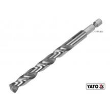 Свердло по металу YATO 9 x 125/81 мм HEX-1/4" HSS 6542 для нержавіючої конструктивної легованої сталі