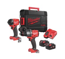 Набір з двох інструментів безщіткових Milwaukee M18FPP2A3-502X, 4933480873 (+2 акумулятори, зарядний